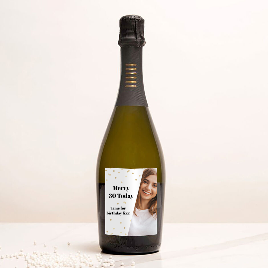 Personalised Photo Birthday Prosecco - Time for Birthday Fizz