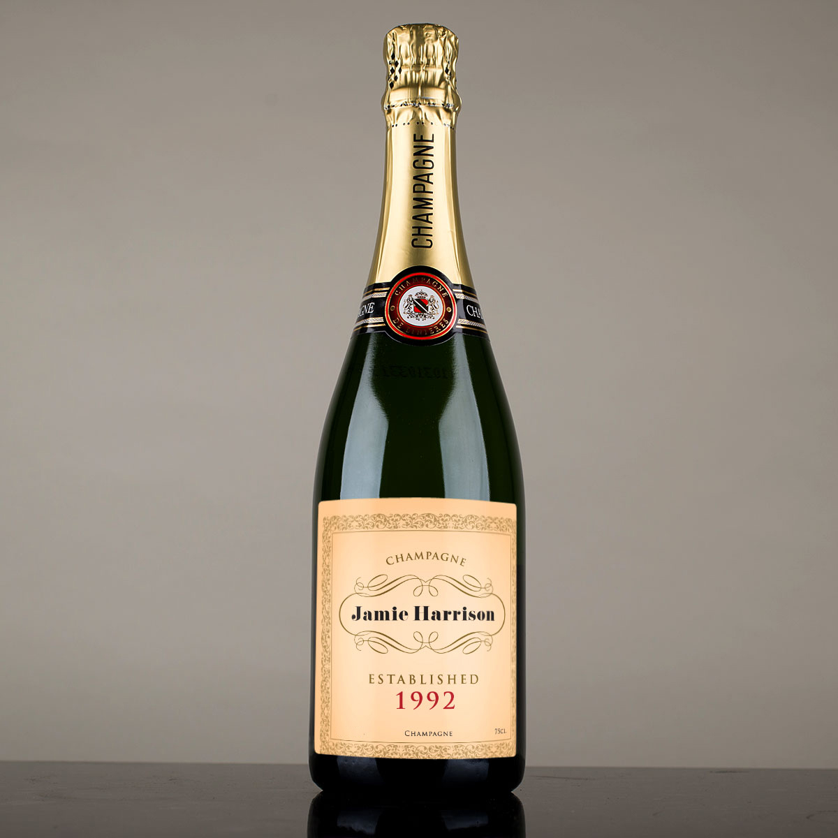 Luxury Personalised Champagne - Established Gold Label