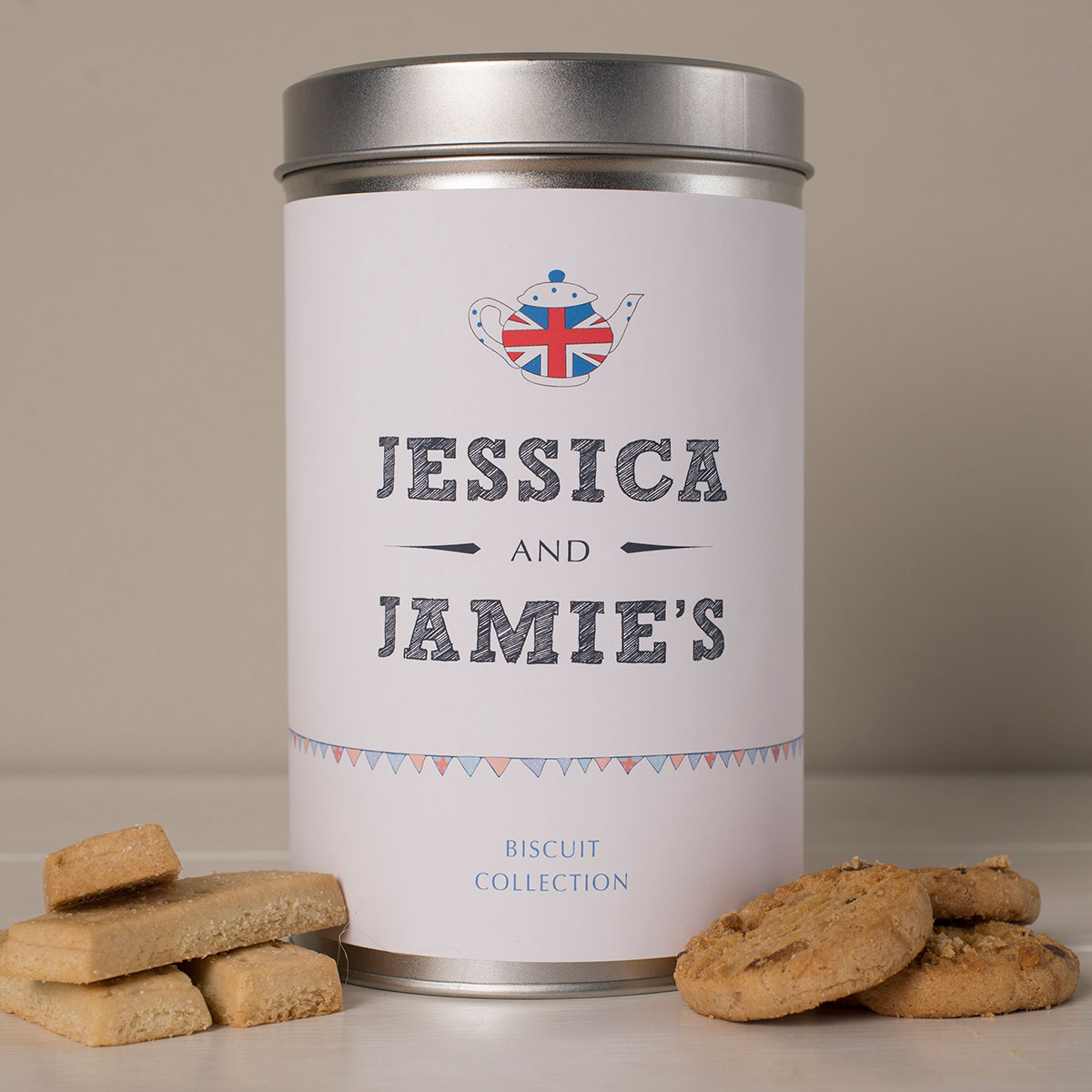 Personalised Tin With Biscuits - Biscuit Collection