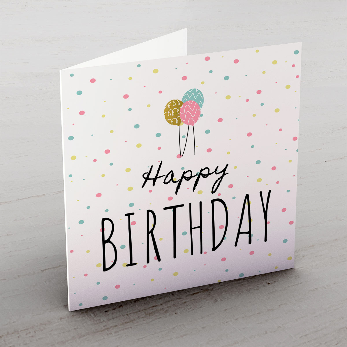 Personalised Card - Happy Birthday Balloons