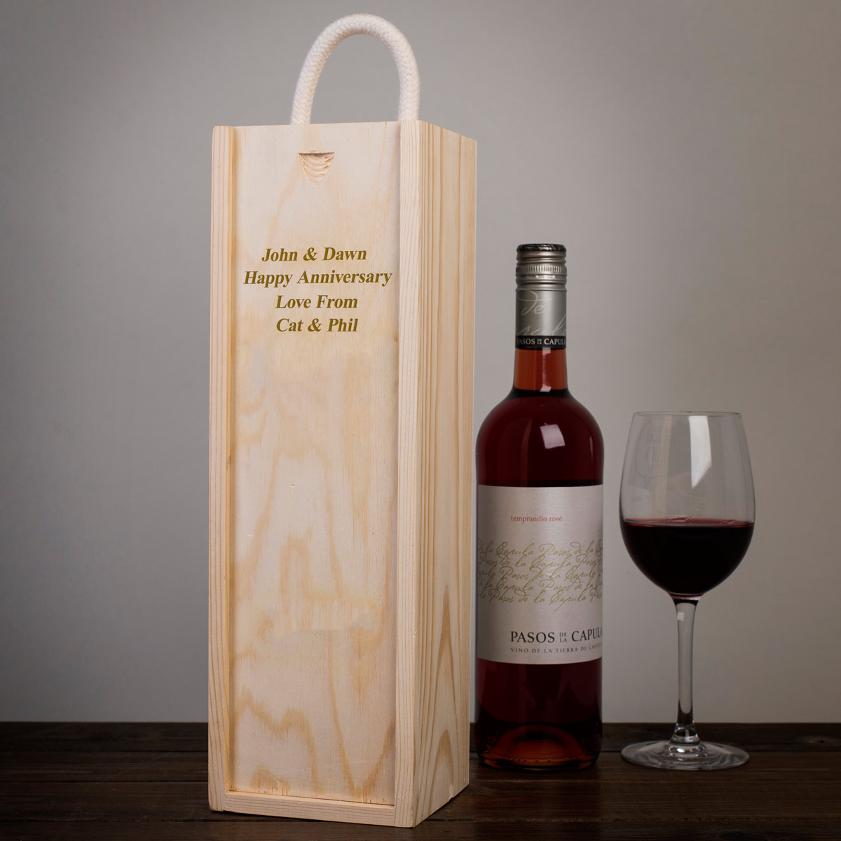Personalised Wooden Wine Box