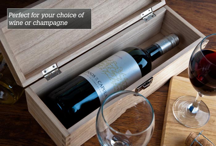 Personalised Luxury Wooden Wine Box - 40th Birthday