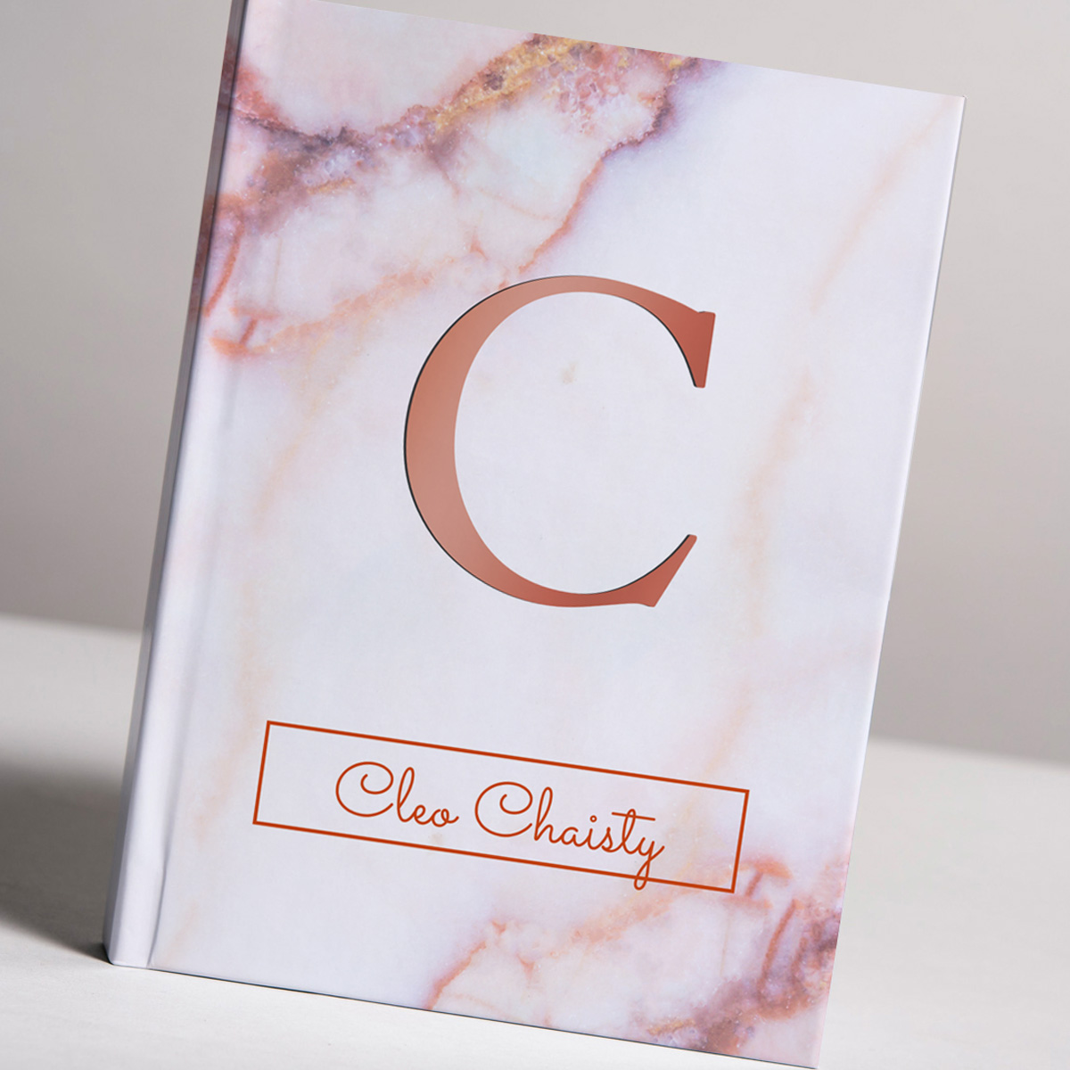 Personalised Diary - Copper Marble Initial