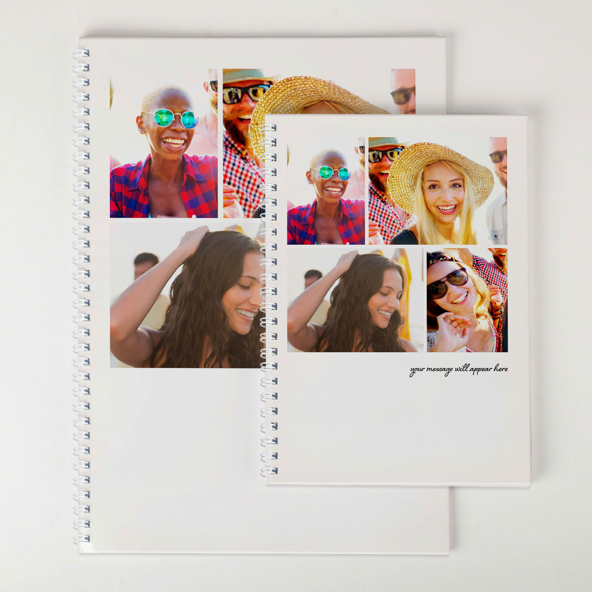 Photo Upload Notebook - Four Photos & A Message