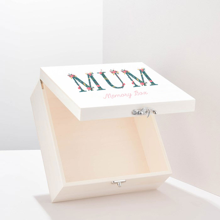 Personalised Wooden Box - Floral Mum