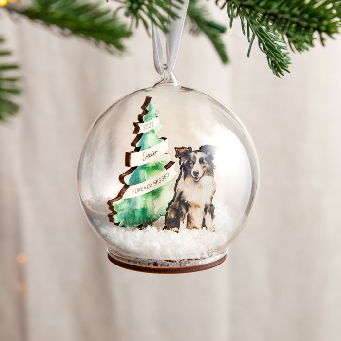 Personalised Dog and Christmas Tree Bauble