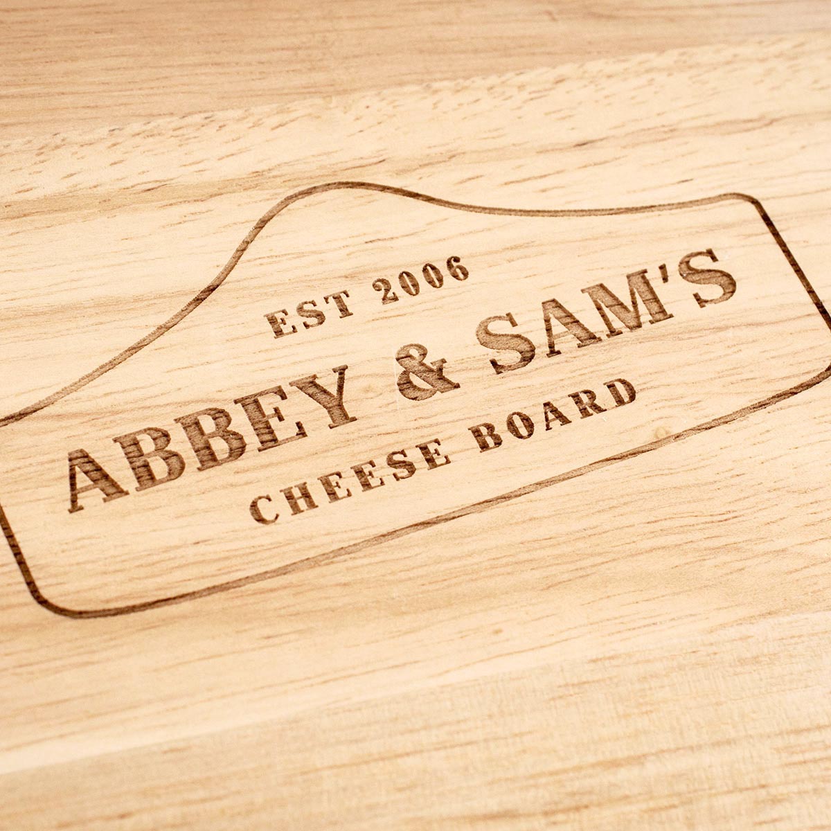 Personalised Wooden Cheeseboard Set - Cheese Lovers