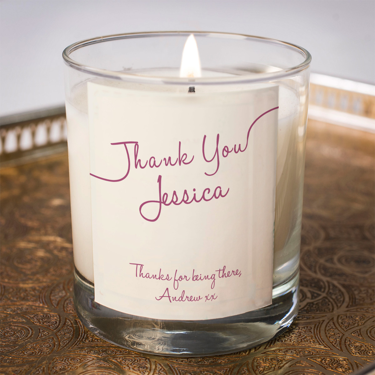 Personalised Scented Candle - Thank You