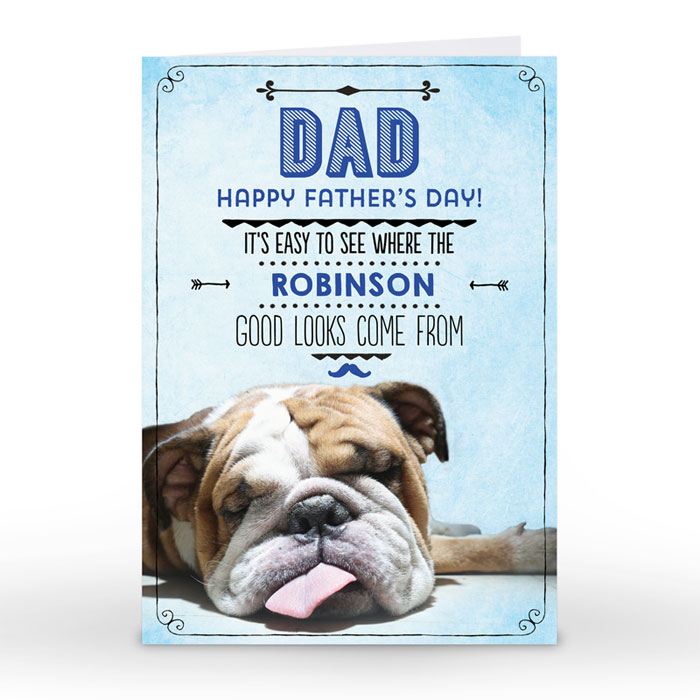 Personalised Father's Day Card - Good Looks