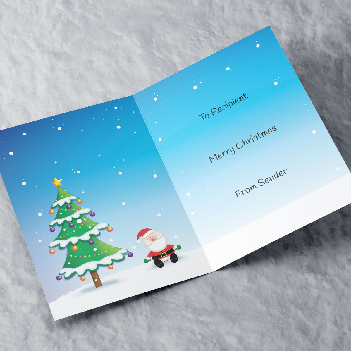 Personalised Christmas Card - Decorating The Tree