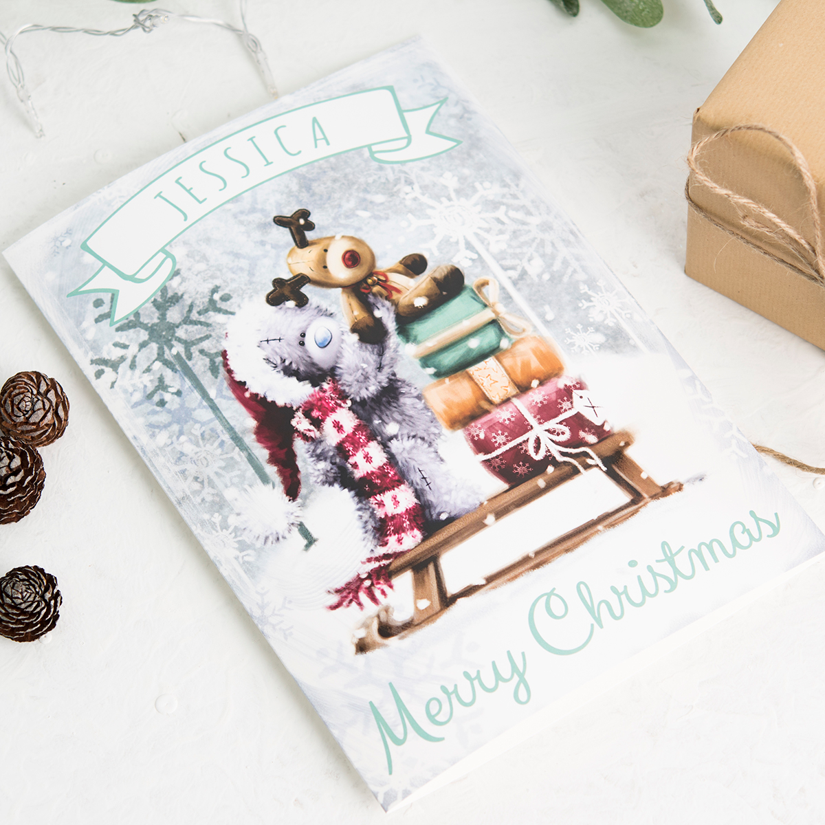 Personalised Me To You Card - Sleigh Christmas