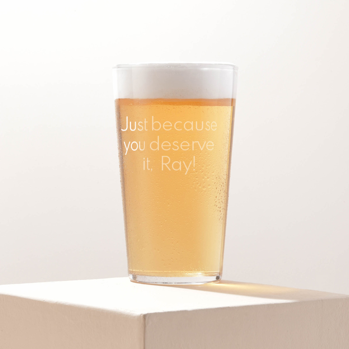 Personalised Pint Glass - Message