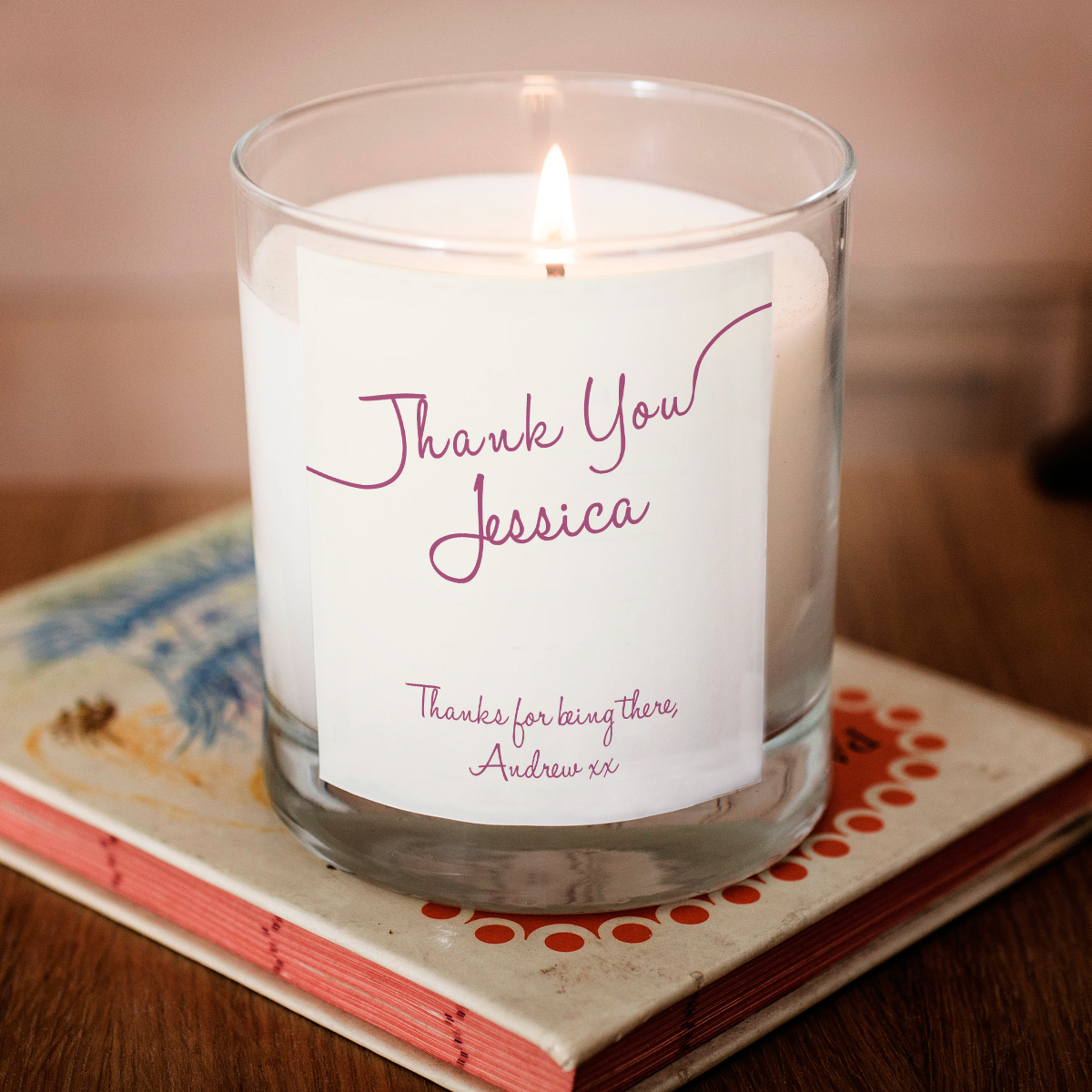 Personalised Scented Candle - Thank You