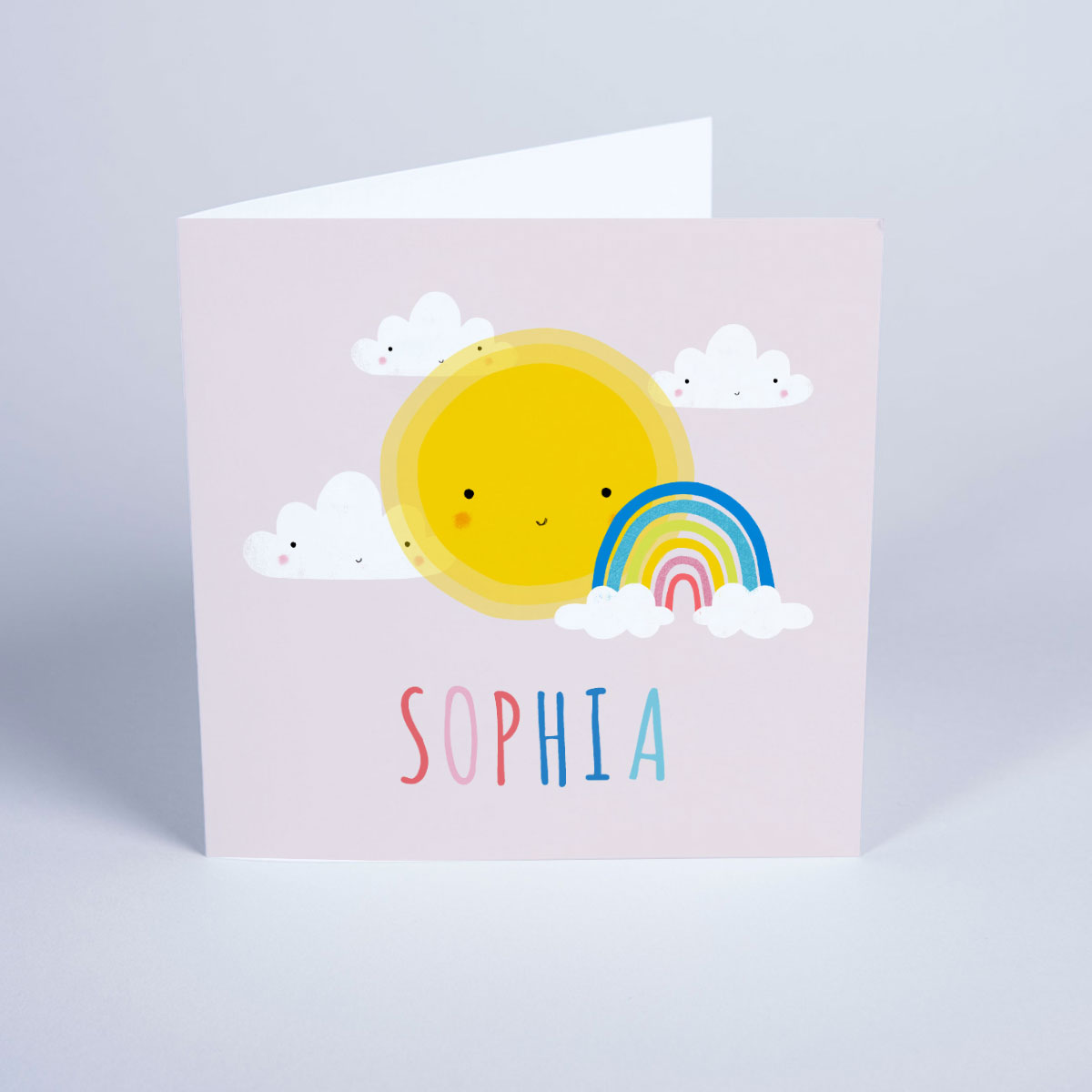 Personalised Card - Weather Sun & Clouds