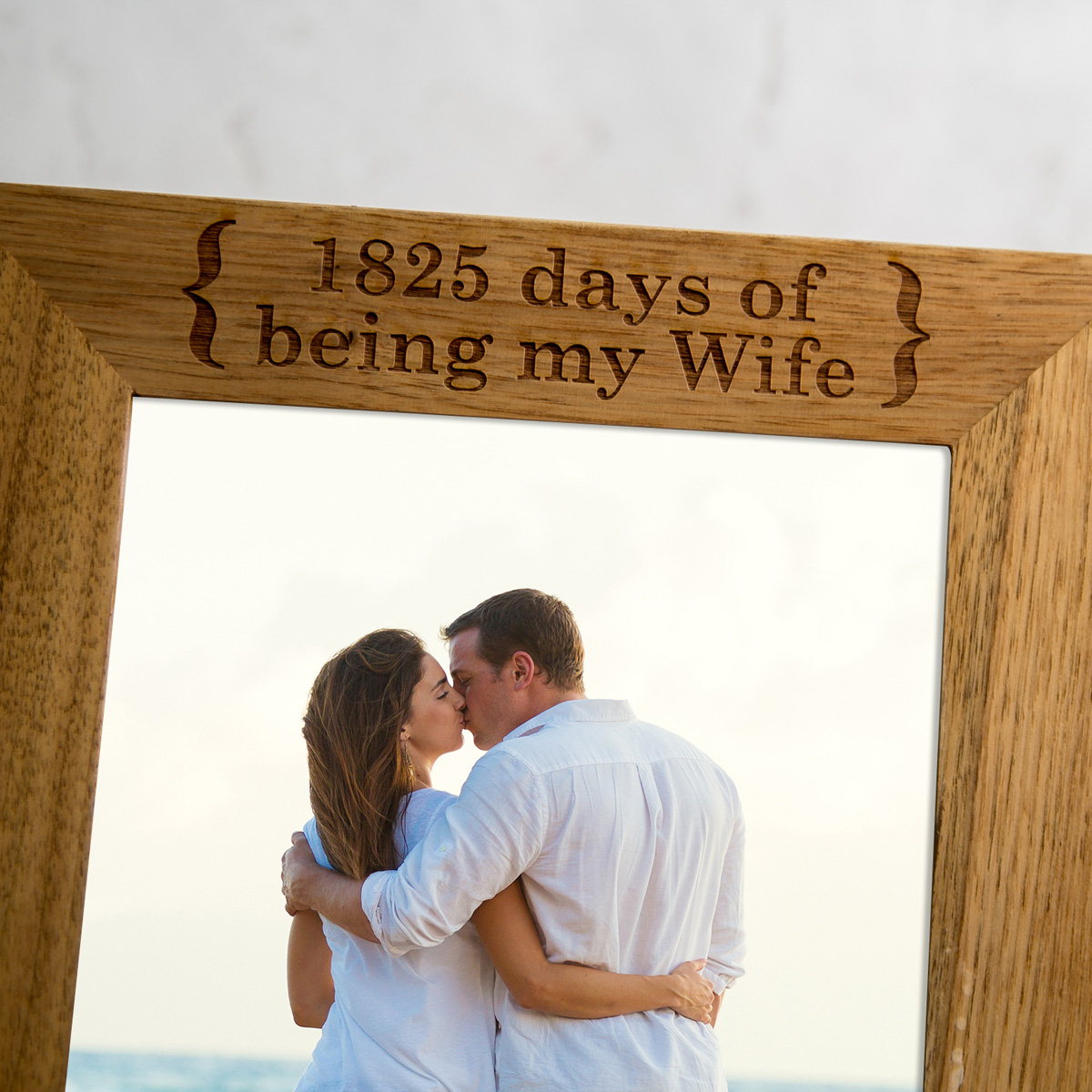 Personalised Wooden Photo Frame - My Wife For 1825 Days 5 Years
