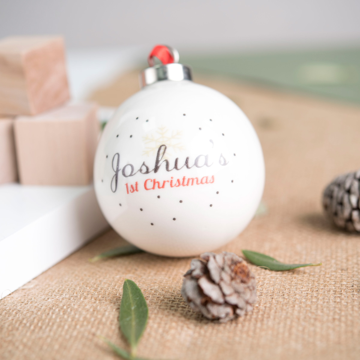 Personalised Bauble - First Christmas