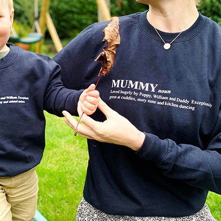 Personalised Set of 2 Twinning Jumpers - Dictionary Definition