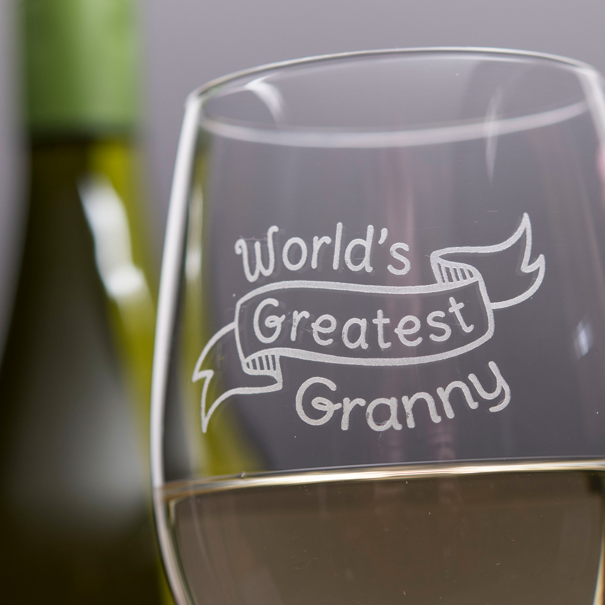 Personalised Wine Glass - World's Greatest Scroll
