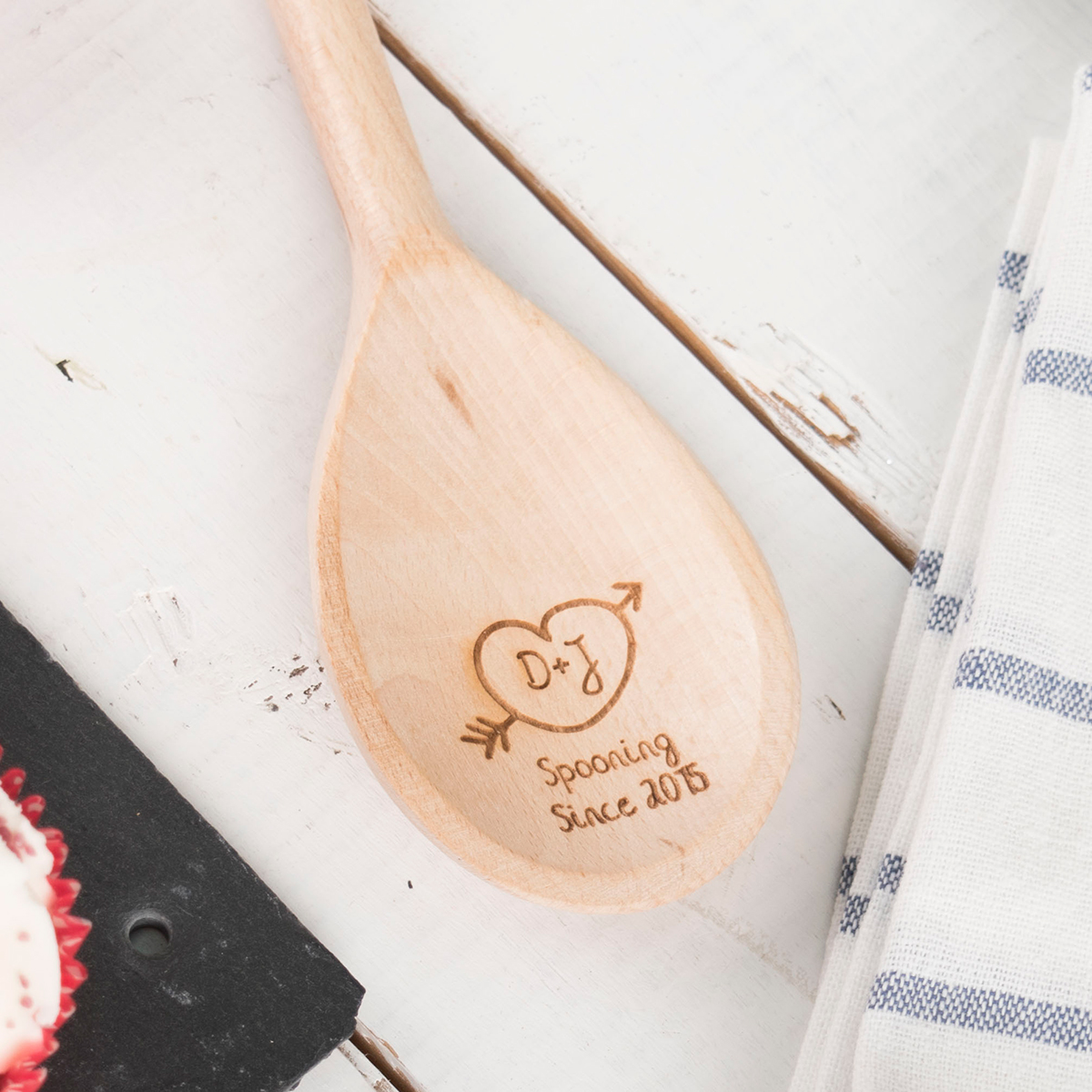Engraved Wooden Spoon - Spooning Since