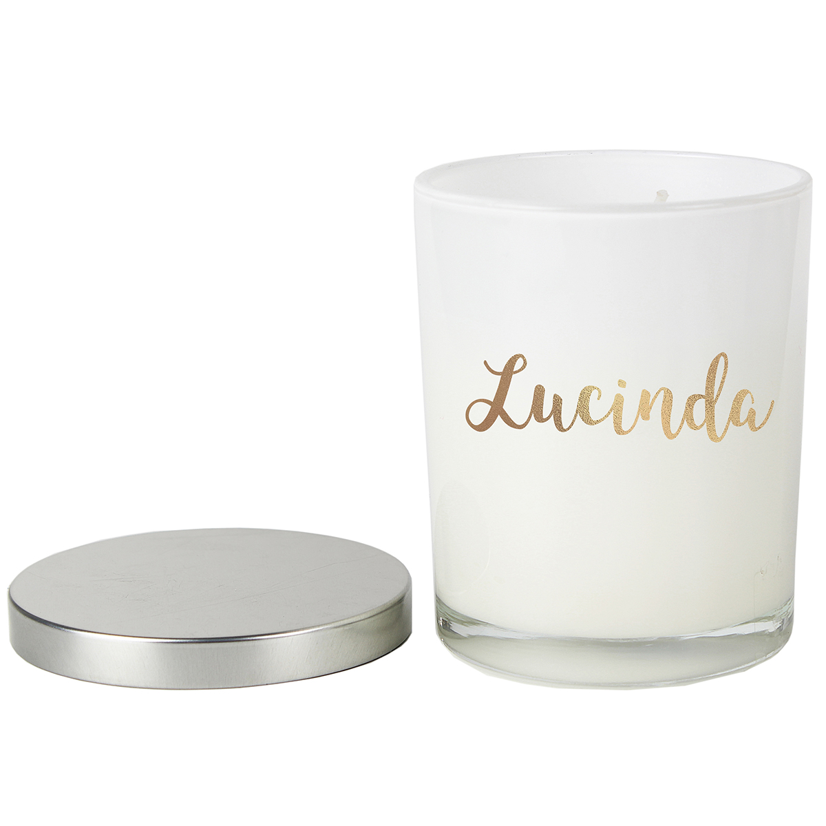 Personalised Candle - Metallic Gold Name
