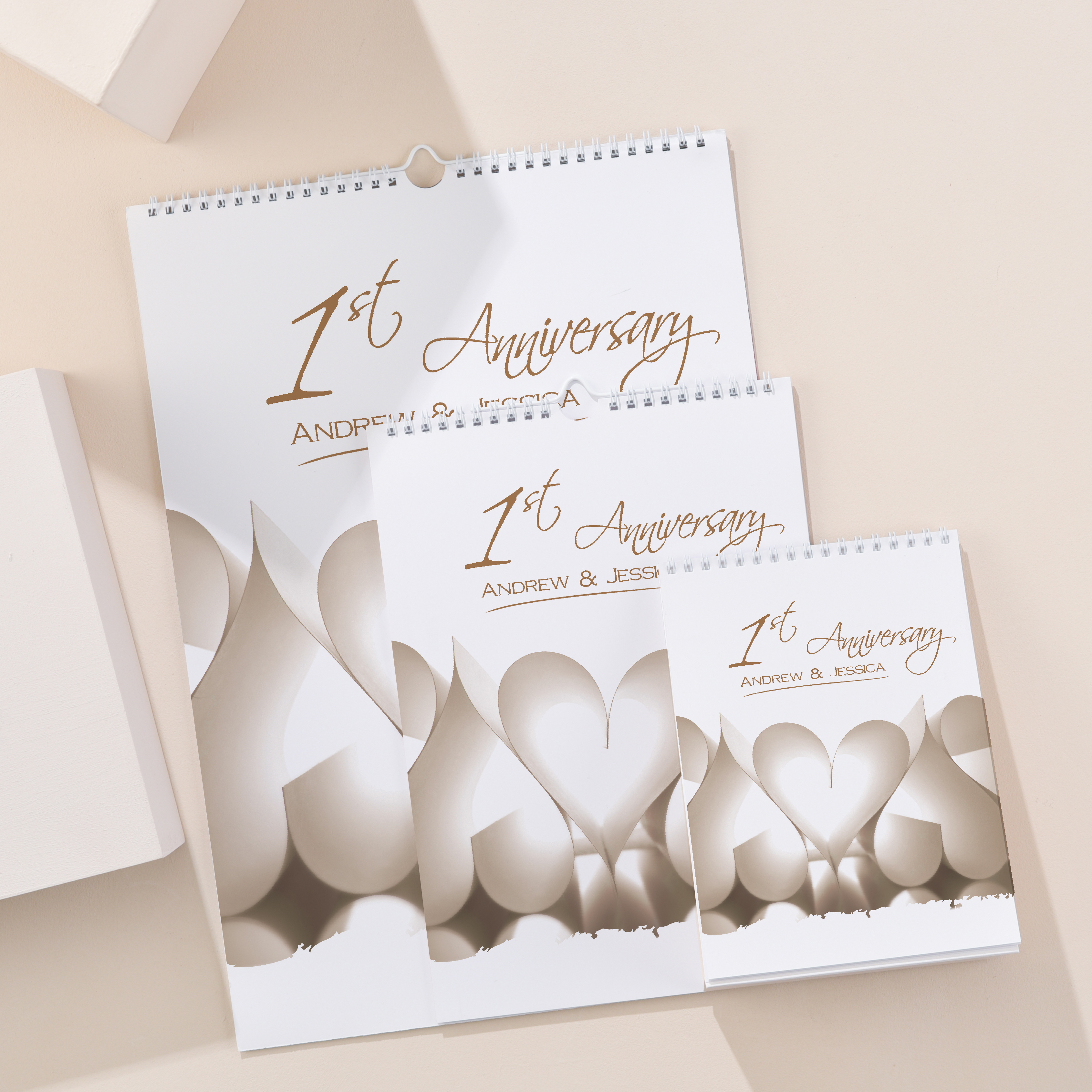 Personalised Paper Anniversary Calendar - 1st Edition