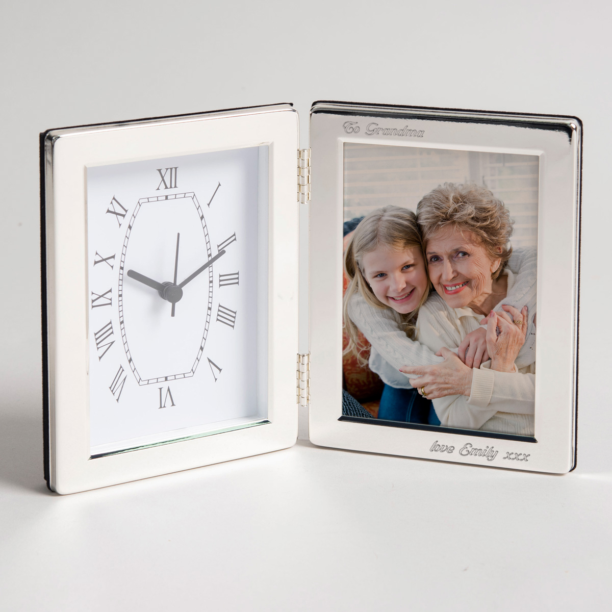 Engraved Clock & Photo Frame