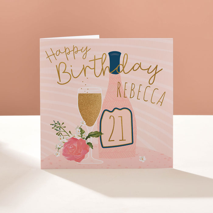 Personalised Card - 21st Birthday Alcohol
