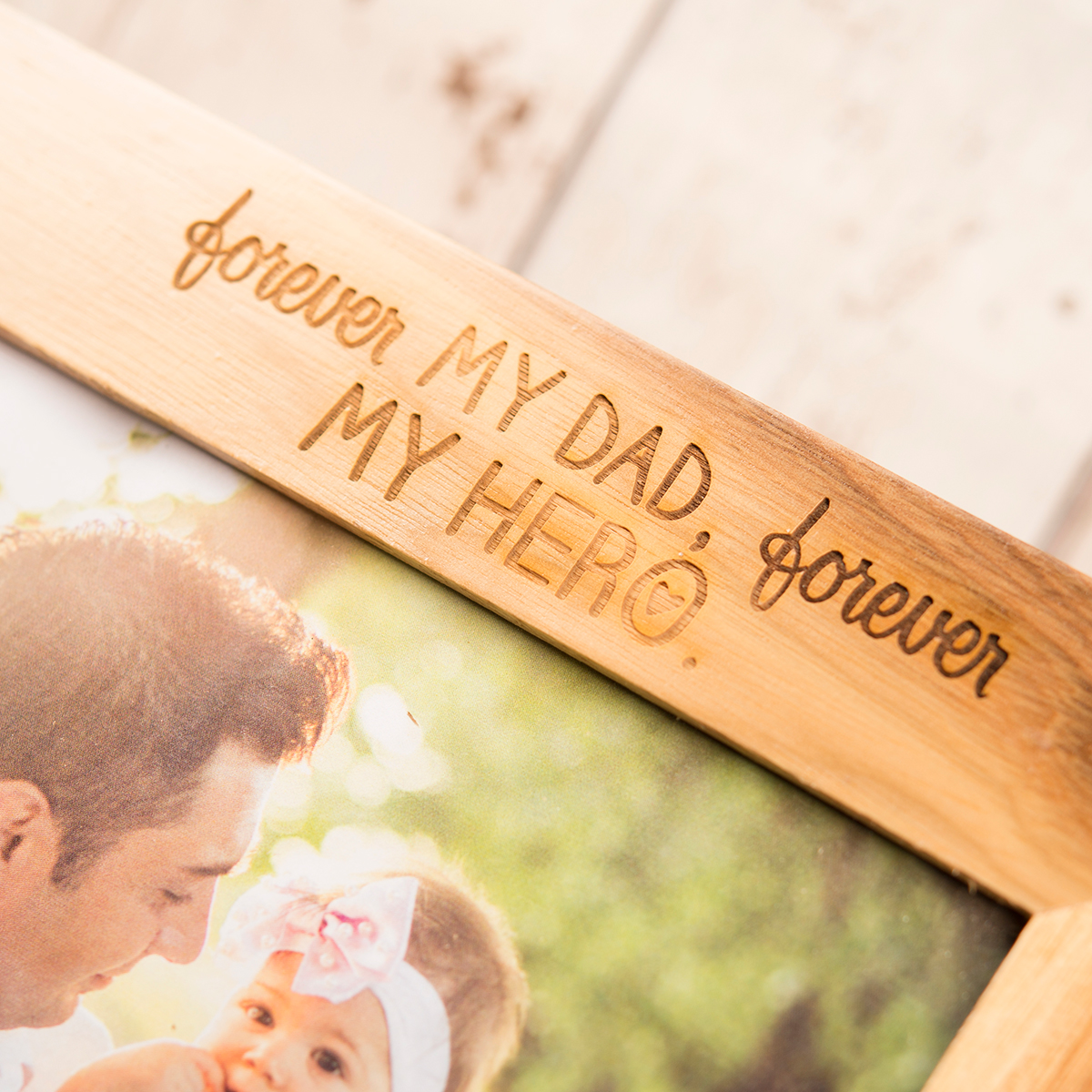 Personalised Wooden Photo Frame - Forever My Dad