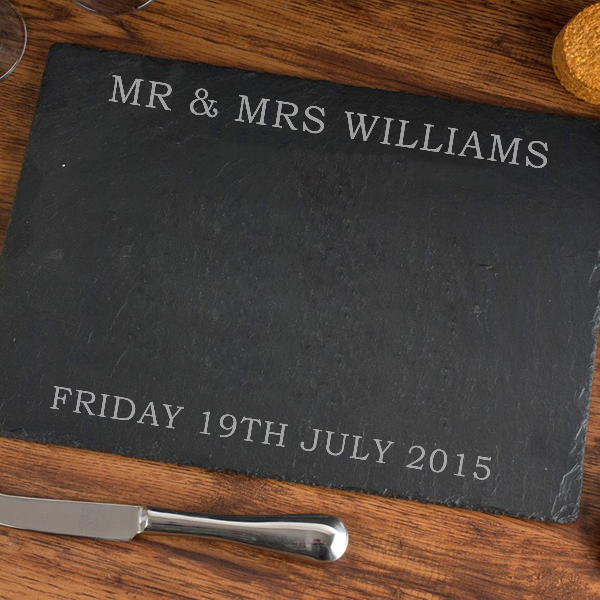 Personalised Wedding Slate Cheeseboard