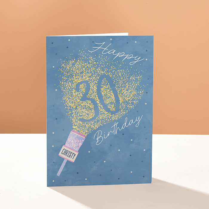 Personalised Card - Champagne 30th Birthday
