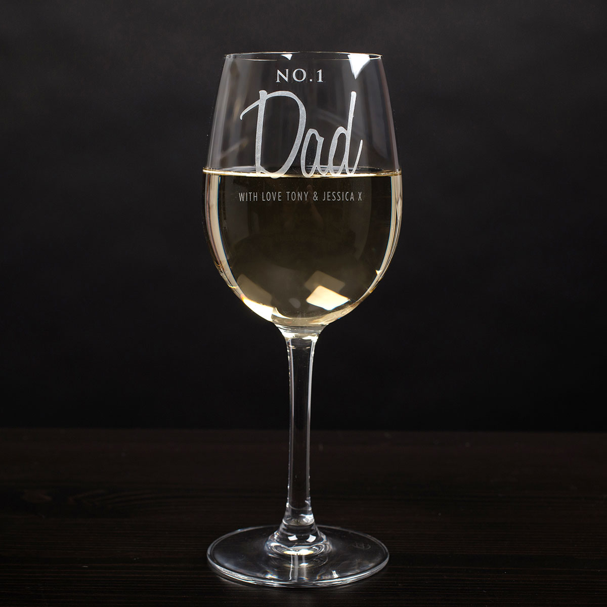 Personalised Wine Glass - No.1 Dad