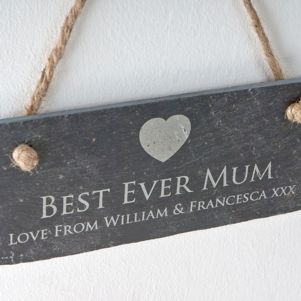Personalised Hanging Slate Sign - Best Mum Ever