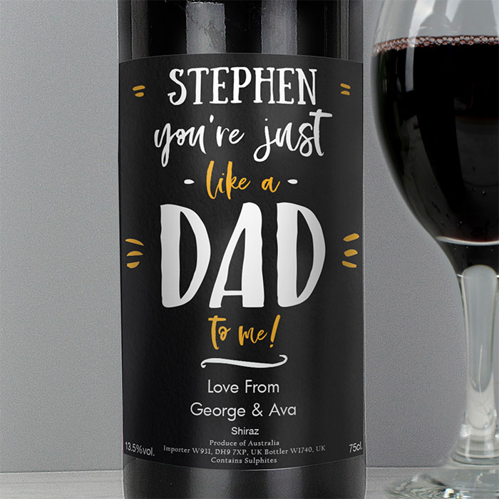 Personalised 'Like a Dad' Red Wine