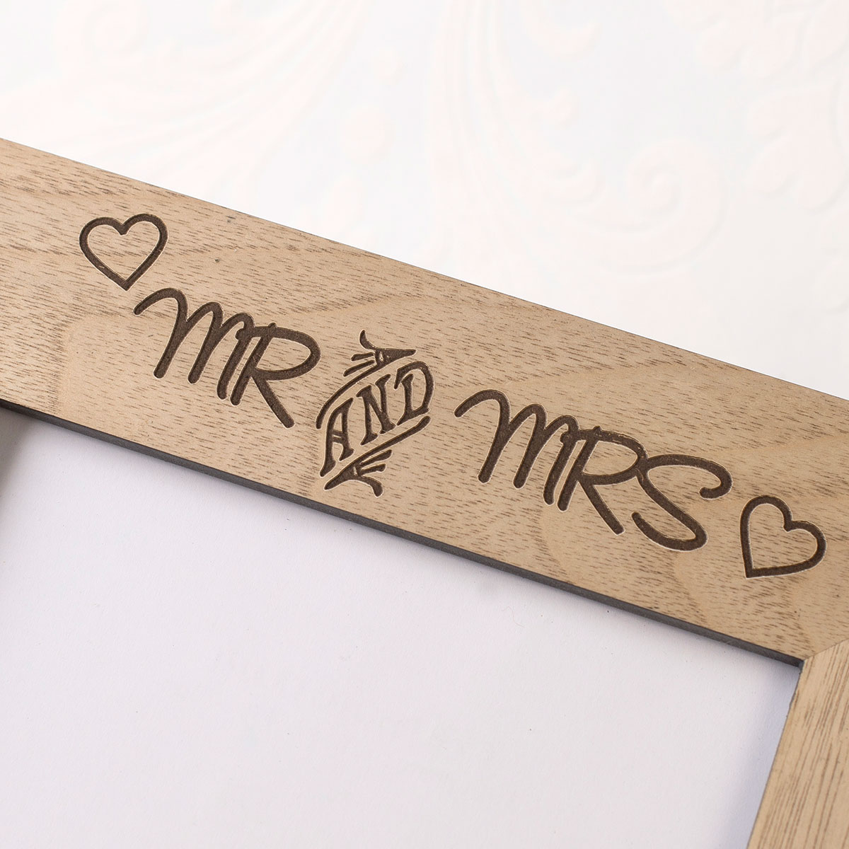 Personalised Wooden Photo Frame - Mr And Mrs