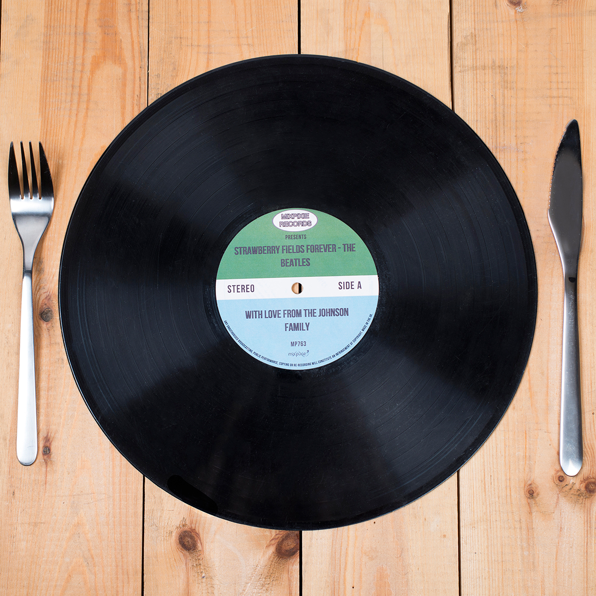 Personalised Set Of 6 Vinyl Placemats