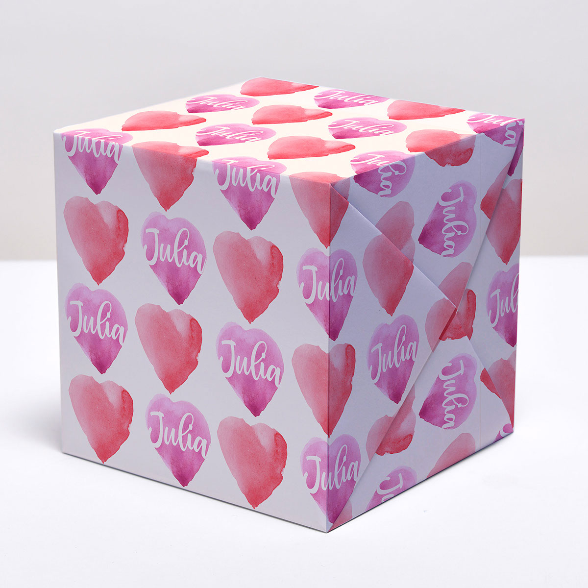 Personalised Wrapping Paper - Red & Pink Hearts