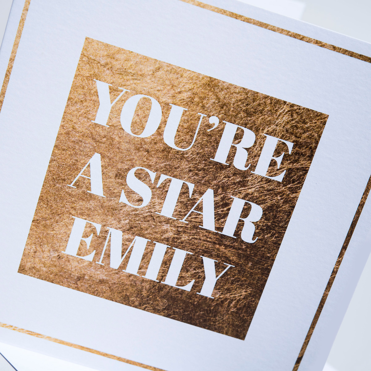 Personalised Card - Gold Square