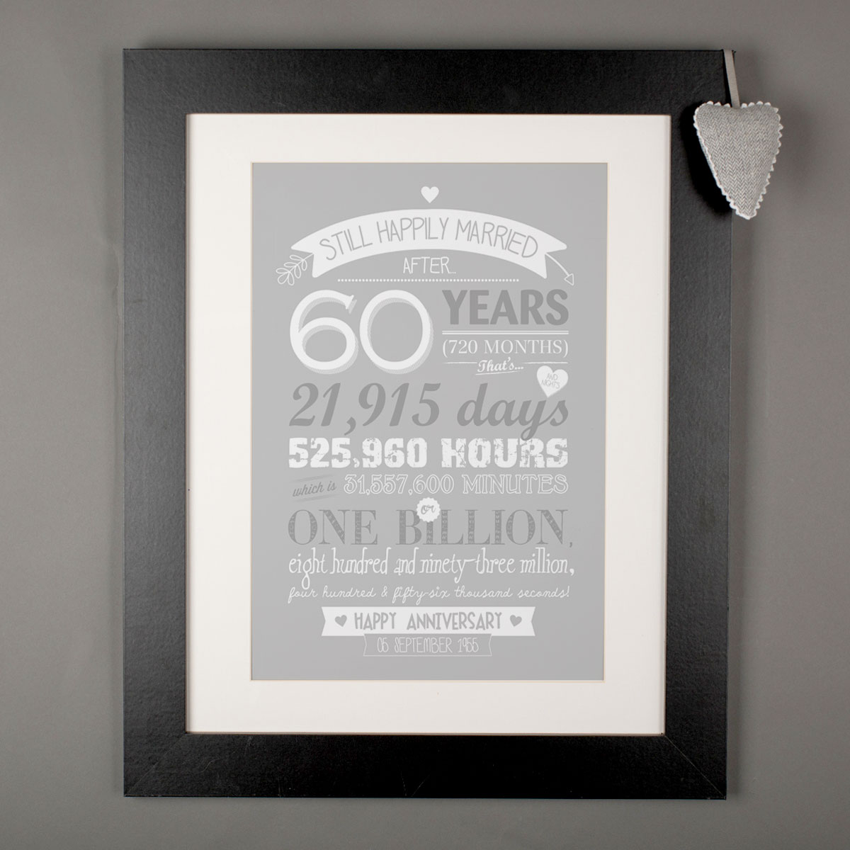 Personalised Framed Print - After 60 Years