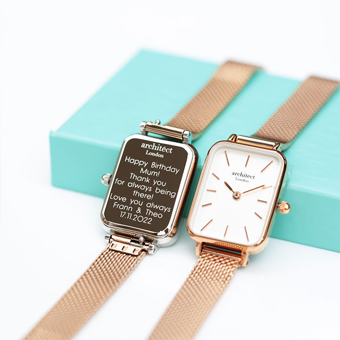 Ladies Personalised Watch - Architect Lille Rose Gold
