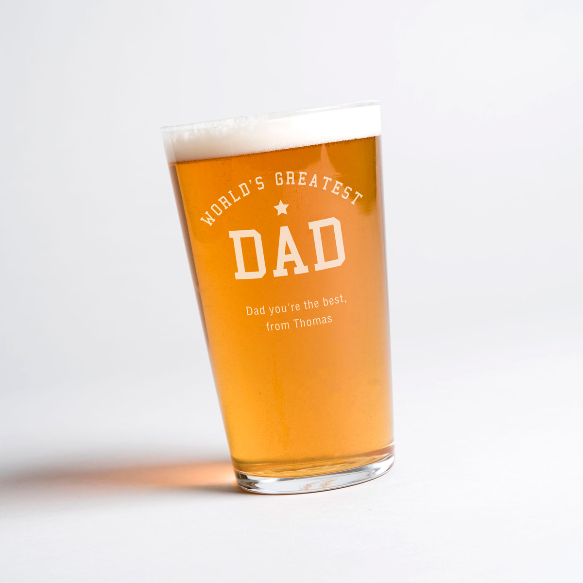 Personalised Pint Glass - World's Greatest Dad