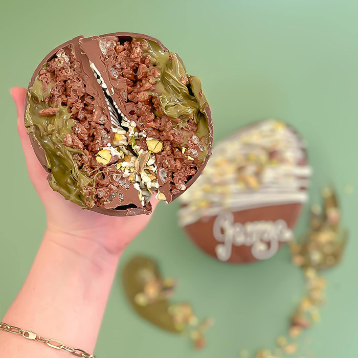 Personalised Pistachio Loaded Egg