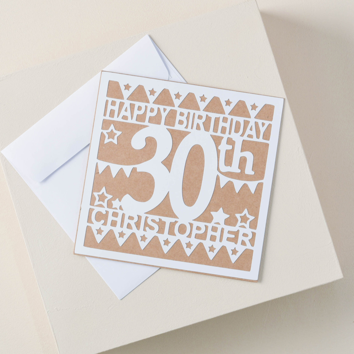 Personalised Papercut Card - Happy Birthday