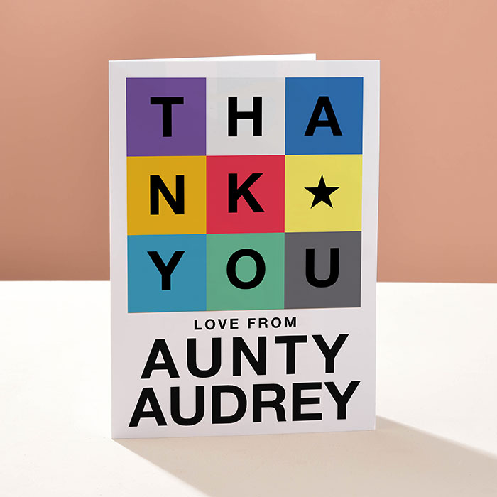 Personalised Card - Thank You Coloured Boxes