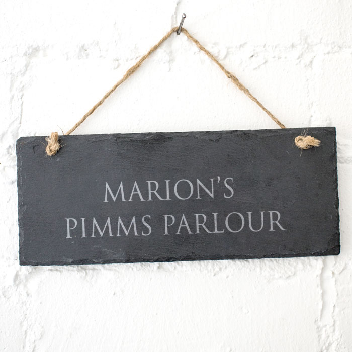 Personalised Hanging Slate Sign - Any Message