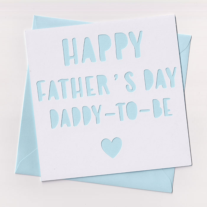 Personalised Papercut Father's Day Card - Daddy To Be