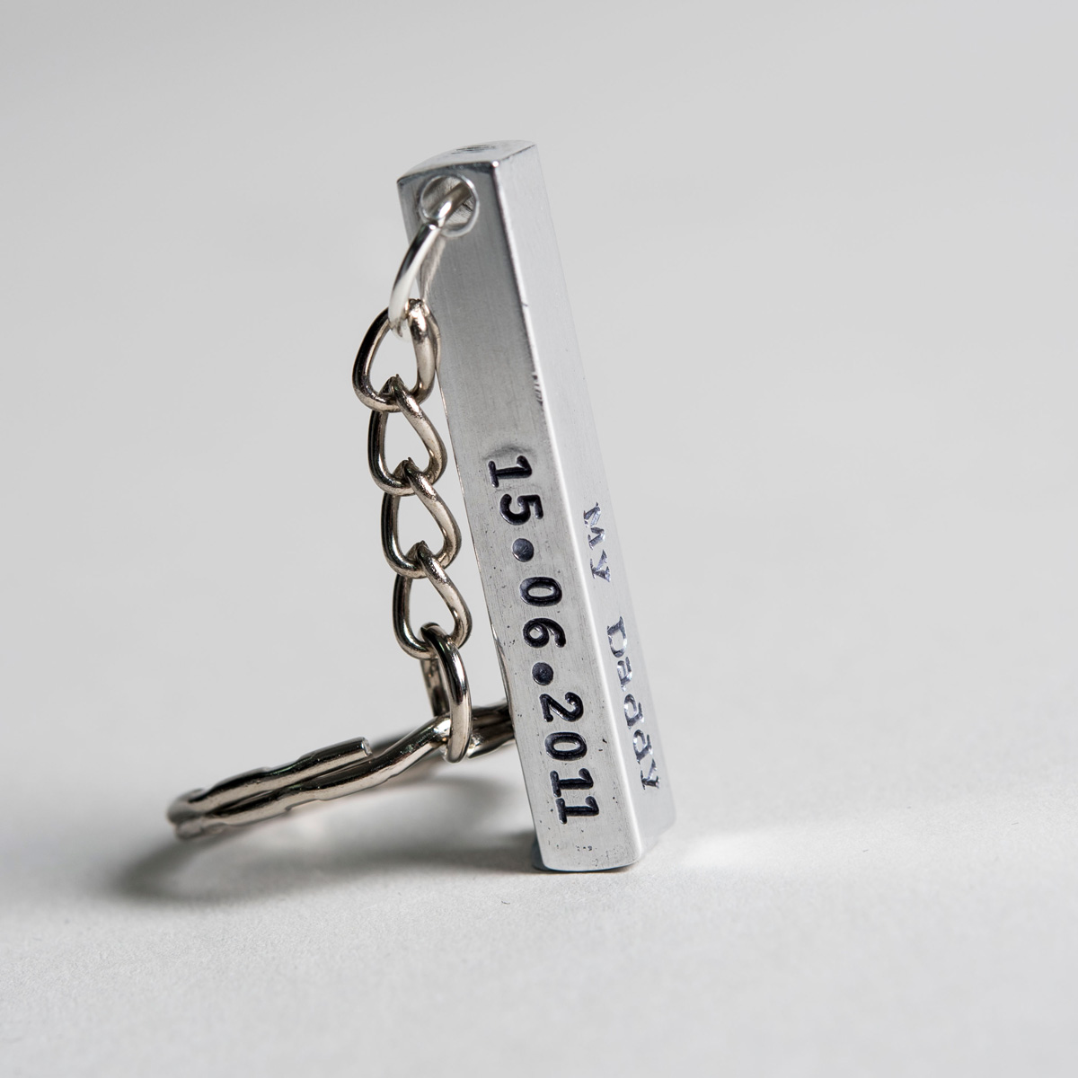 Personalised Key Ring - Silver Bar