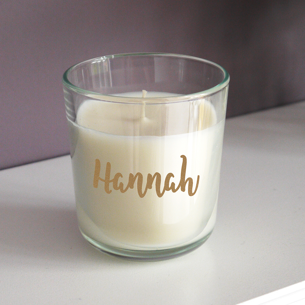Personalised Candle - Metallic Gold Name