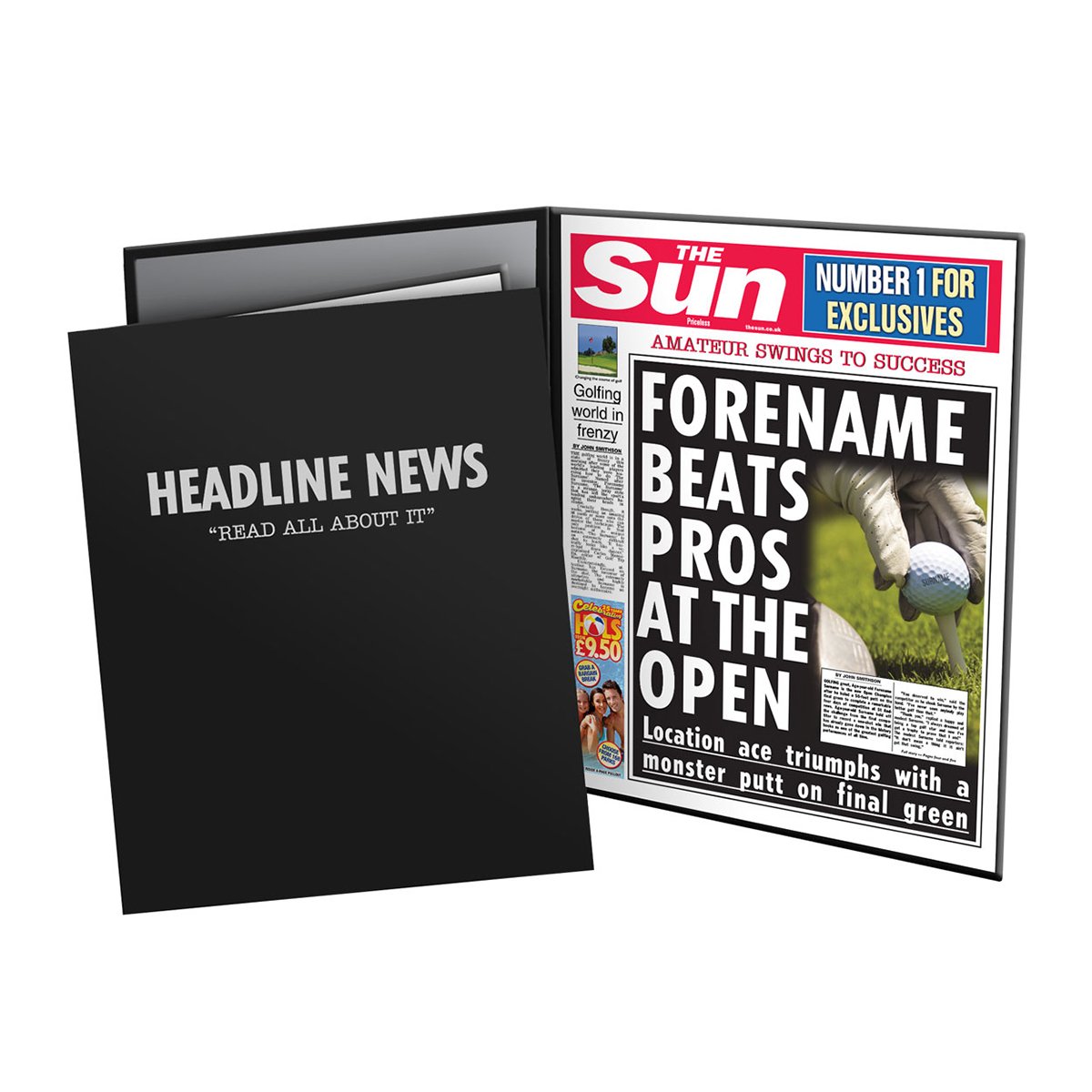 The Sun Personalised Spoof Newspaper Article - Golf Champion