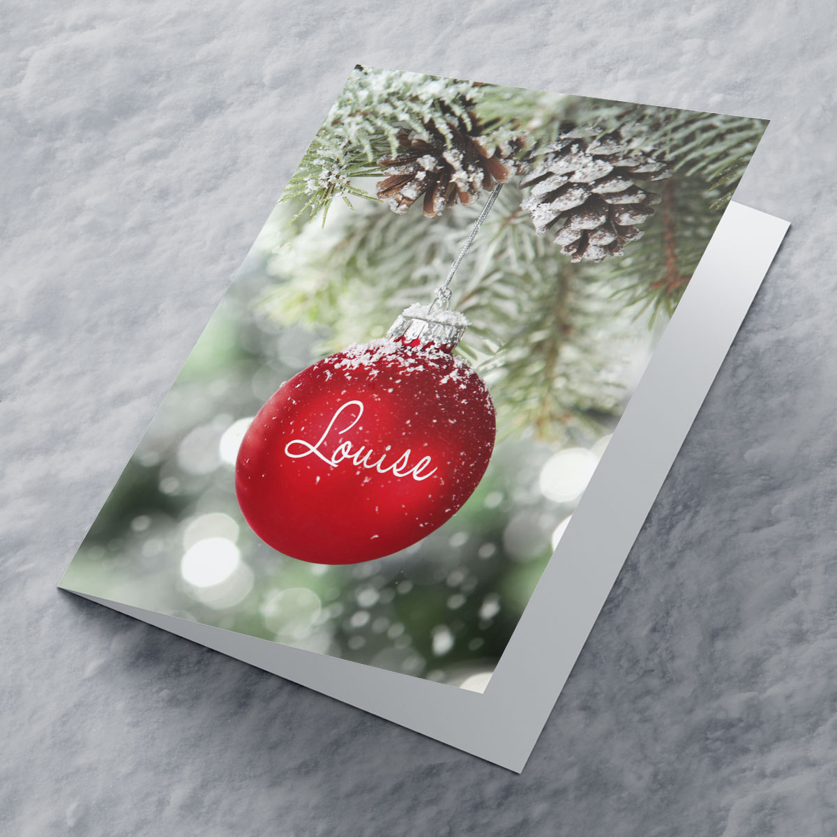 Personalised Card - Christmas Bauble