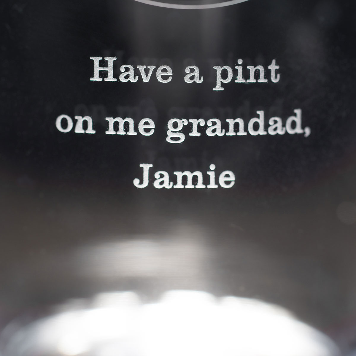 Personalised Pint Glass - Grandad Established